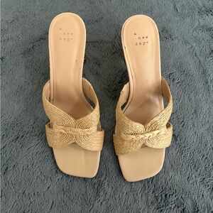 Woven sandal heels boho